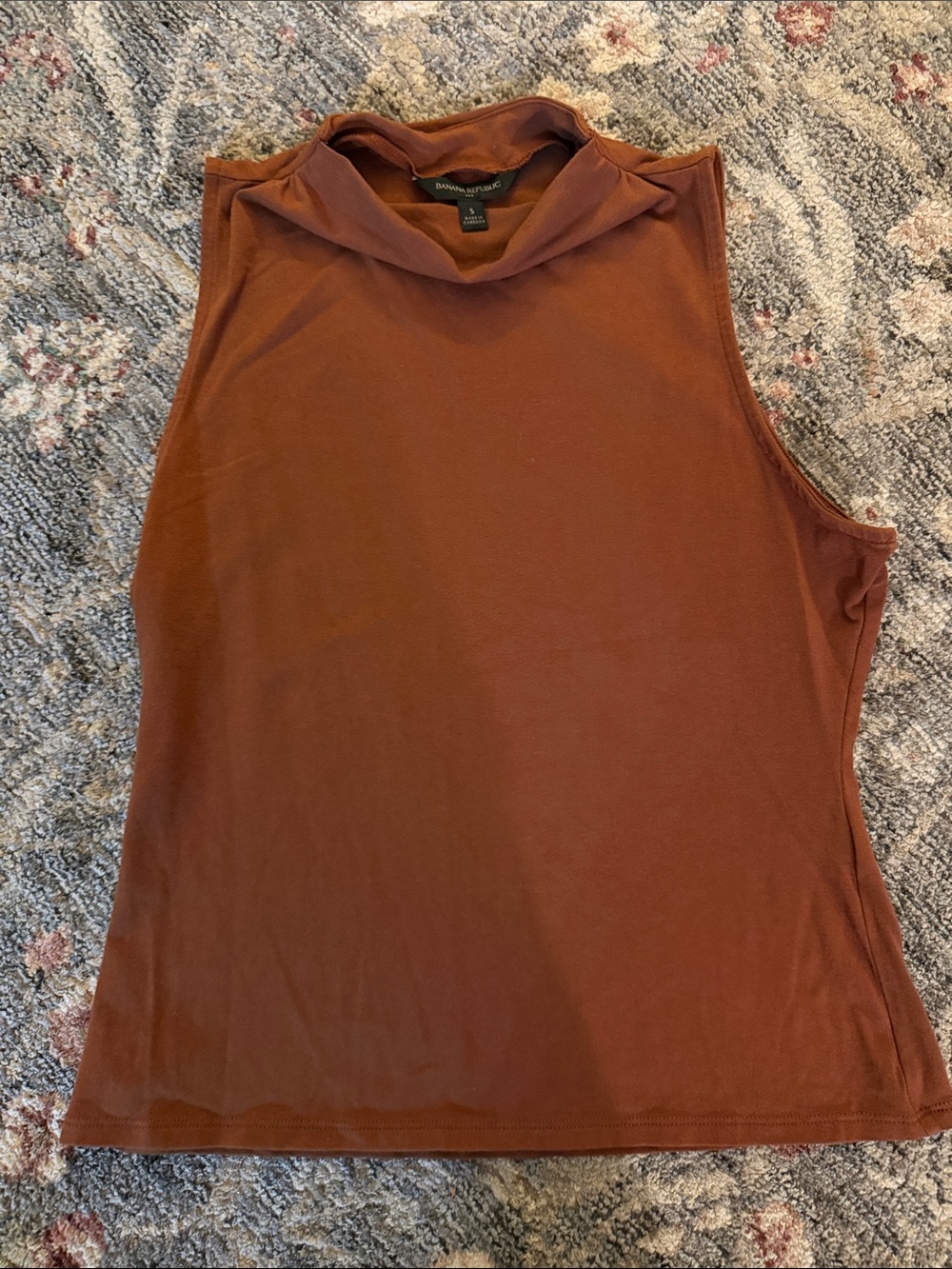 Banana Republic Sleeveless Hooded Tank — Rust Brown